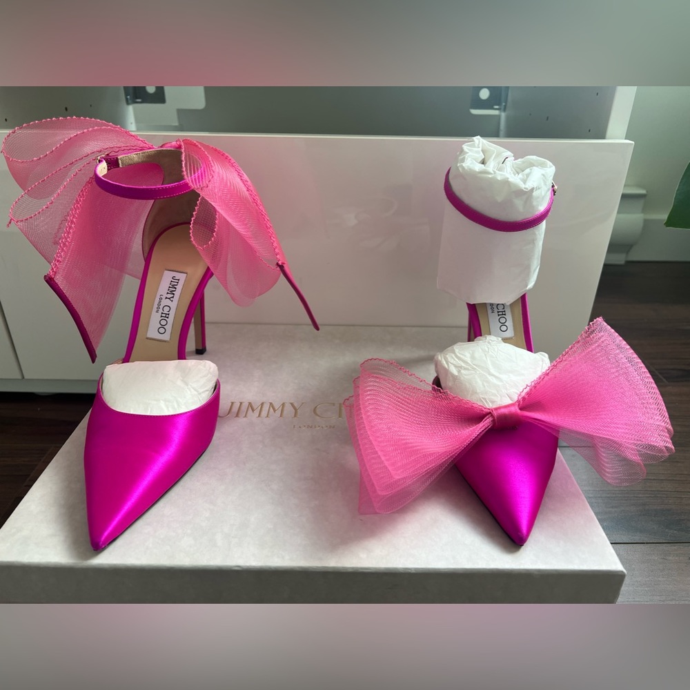 Pink Barbie shoes Avery 100 Jimmy Choo Pink